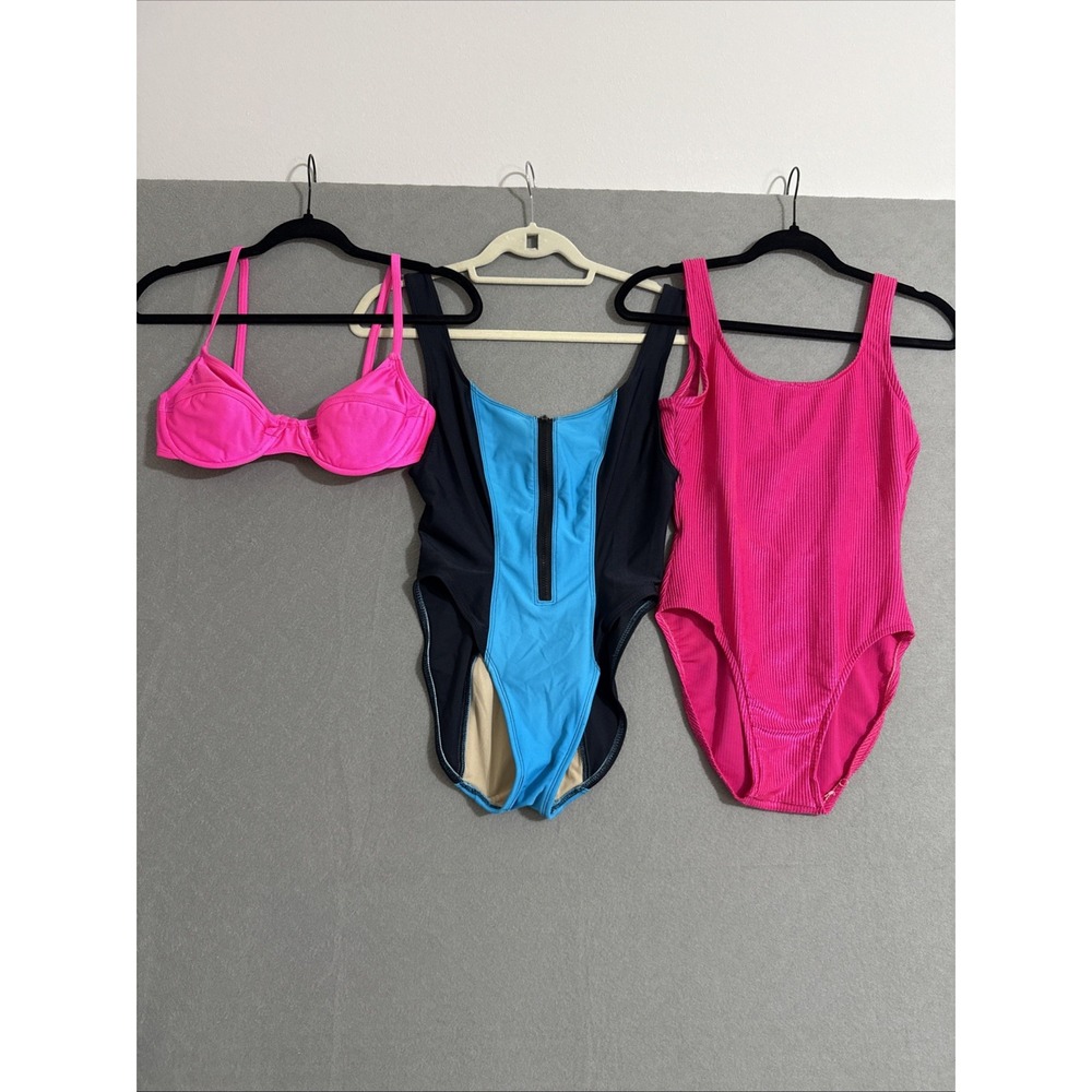 Vtg 90s swimsuit bathing suit lot of‎ 3 *AS IS* *flaws* Beach Babe Workout Vibes